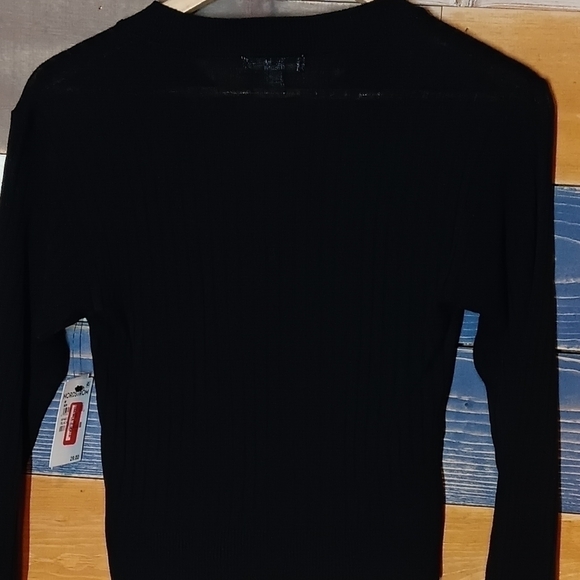 BP Regan  black ribbed cropped sweater M NWT - Picture 9 of 9